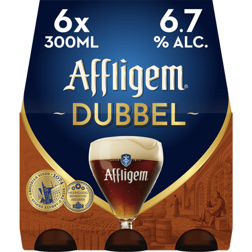 Foto van Affligem Dubbel op witte achtergrond
