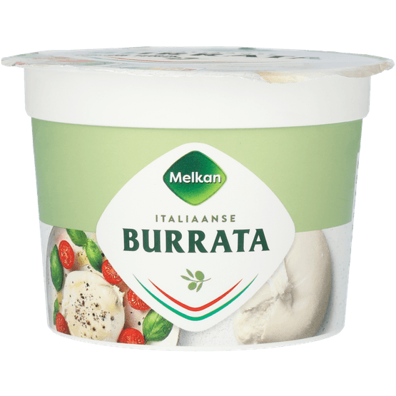 Foto van Melkan Burrata op witte achtergrond