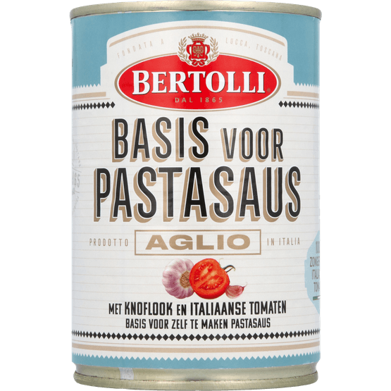 Foto van Bertolli Basis voor pastasaus aglio op witte achtergrond