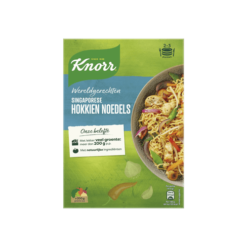 Foto van Knorr Wereldgerechten hokkien noedels op witte achtergrond