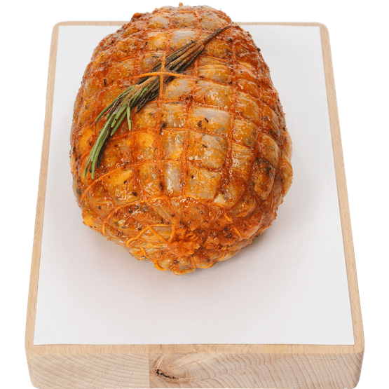 Foto van Vleeschmeesters Kiprollade italian roast op witte achtergrond