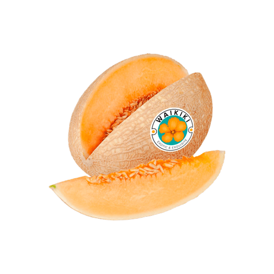 Foto van Waikiki meloen op witte achtergrond