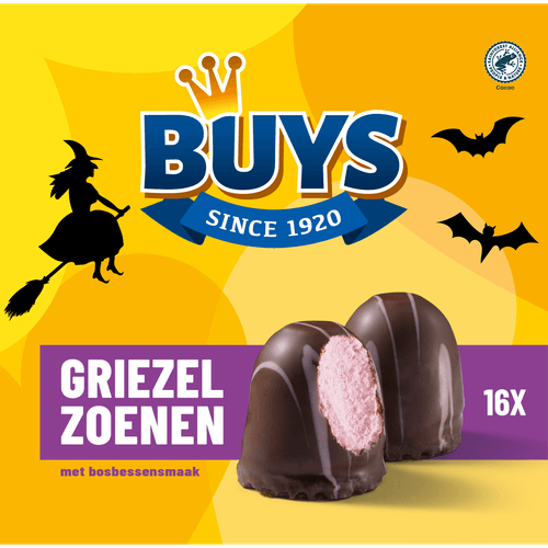 Foto van Buys Griezelzoenen op witte achtergrond