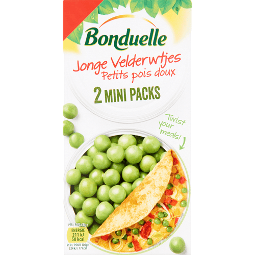 Bonduelle Jonge Velderwtjes Mini Packs Dekamarkt