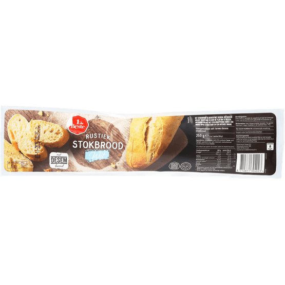 Foto van 1 de Beste Stokbrood rustiek wit op witte achtergrond