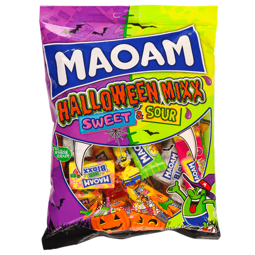 Foto van Maoam Halloween sweet & sour op witte achtergrond