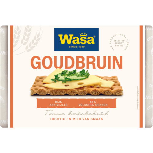 Foto van Wasa Knackebrod goudbruin op witte achtergrond