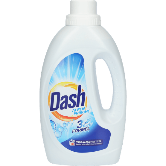 Foto van Dash Vloeibaar wasmiddel alpen frische op witte achtergrond
