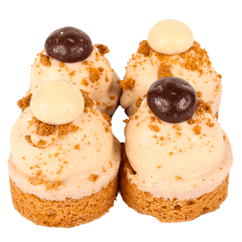 Foto van DekaVers Mini speculoos gebakjes 4 stuks op witte achtergrond