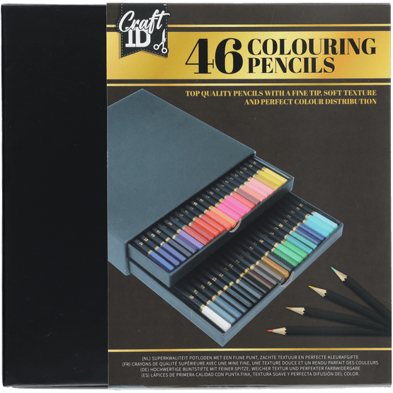 Foto van Kleurpotloden luxe op witte achtergrond