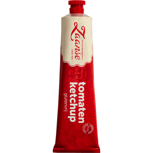 Foto van Van Wijngaarden's Zaanse tomaten ketchup op witte achtergrond