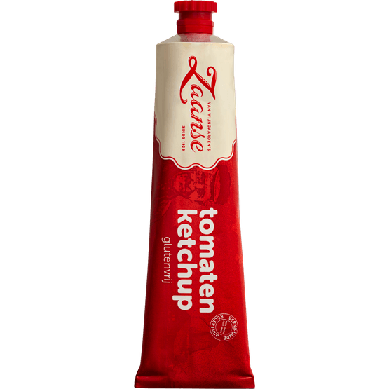 Foto van Van Wijngaarden's Zaanse tomaten ketchup op witte achtergrond