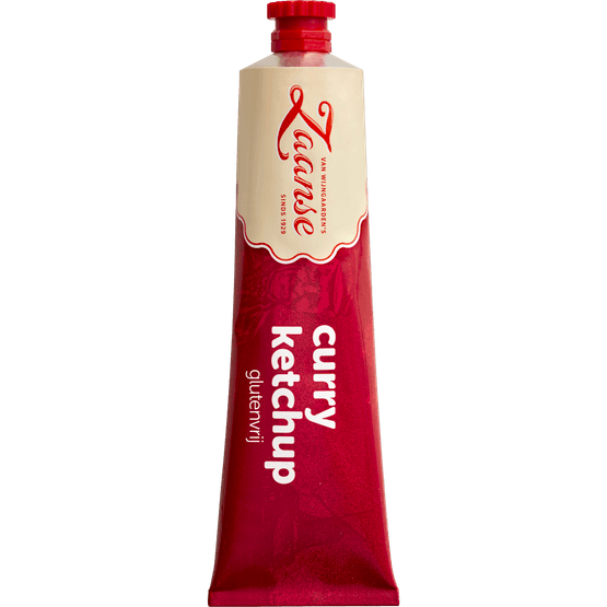 Foto van Van Wijngaarden's Zaanse curry ketchup op witte achtergrond