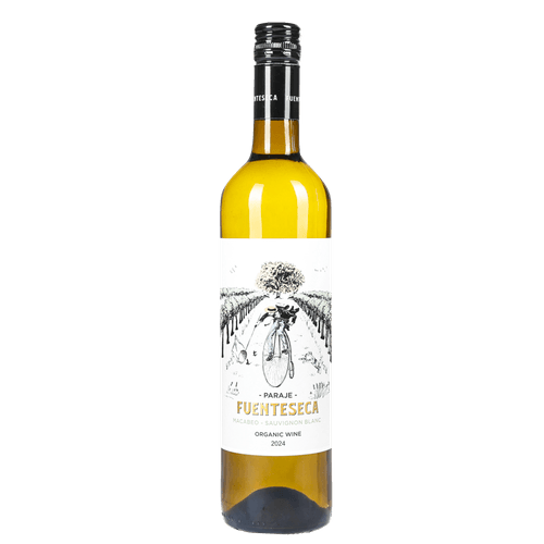 Foto van Fuentesca Macabeo-sauvignon blanc op witte achtergrond