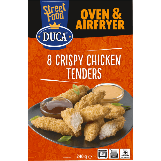 Foto van Duca Oven crispy tender 8 st. op witte achtergrond