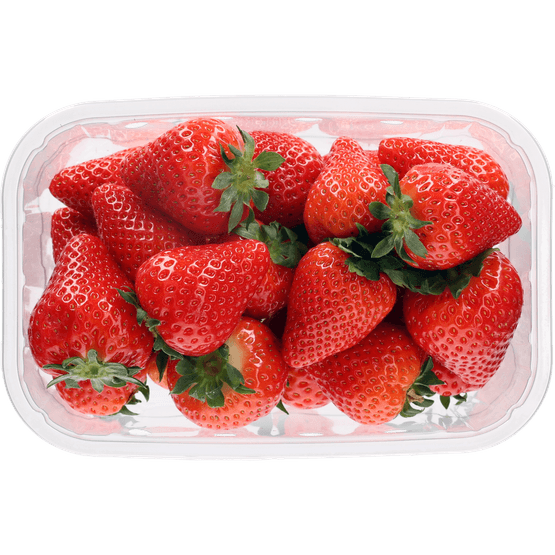 Foto van 1 de Beste Aardbeien op witte achtergrond