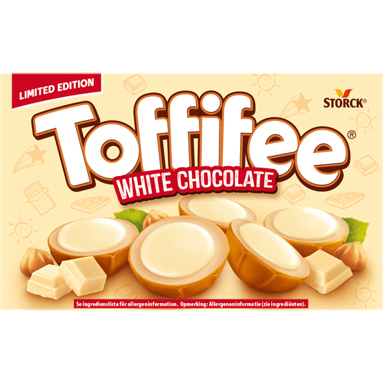 Foto van Toffifee White chocolate op witte achtergrond