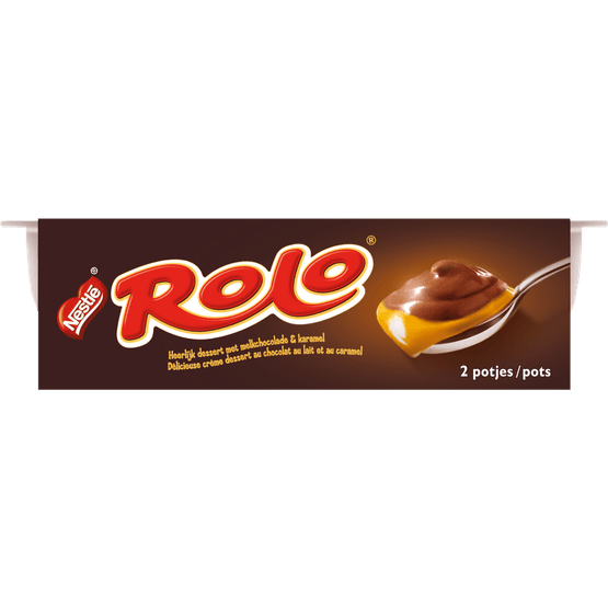 Foto van Nestlé Rolo crème op witte achtergrond