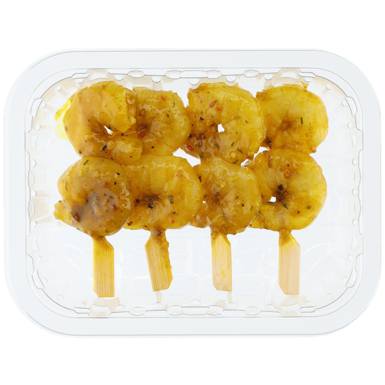 Foto van Van 't Huijs Mini garnalenspiesjes gemarineerd op witte achtergrond