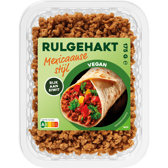 Foto van Vivera Mexicaans kruimgehakt op witte achtergrond