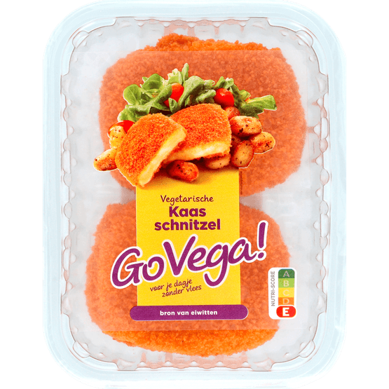 Foto van Go Vega Kaasschnitzel 2 stuks op witte achtergrond