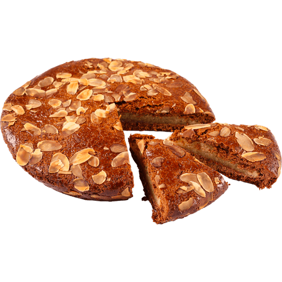 Foto van Roomboter speculaastaart op witte achtergrond