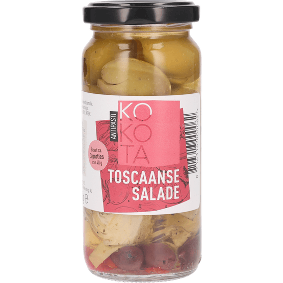 Foto van Kokota Toscaanse mix met artisjok en olijf op witte achtergrond