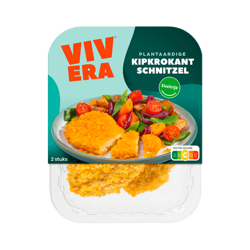 Foto van Vivera Krokante kipschnitzel op witte achtergrond