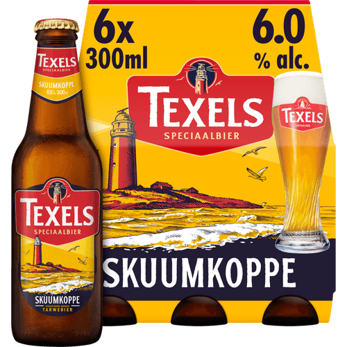 Foto van Texels Skuumkoppe 6 x 30 cl op witte achtergrond