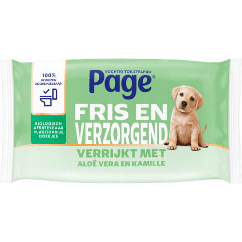 Foto van Page Vochtig toiletpapier aloe vera op witte achtergrond