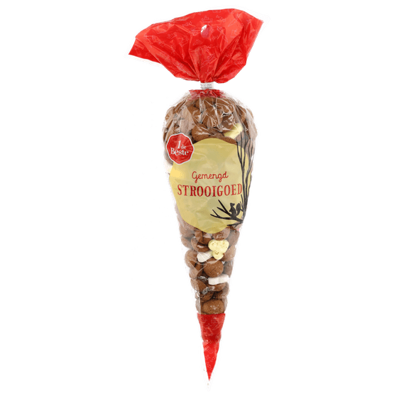 Foto van 1 de Beste Strooigoed gemengd op witte achtergrond