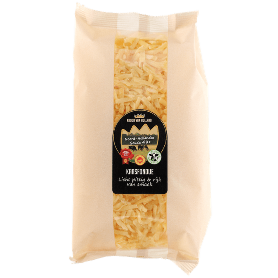 Foto van Kroon van Holland Kaasfondue op witte achtergrond