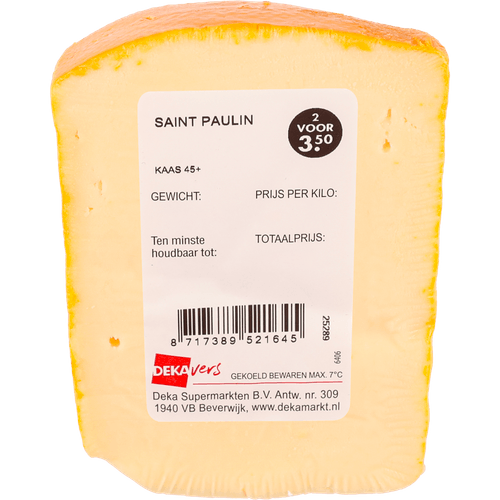 Foto van DekaVers Saint paulin op witte achtergrond