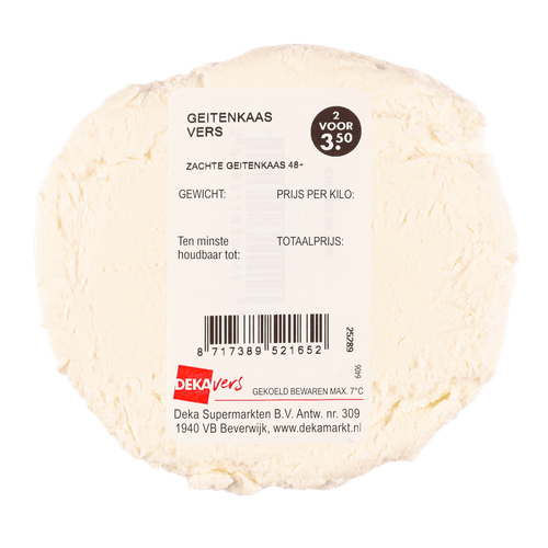 Foto van DekaVers Chevre vers naturel op witte achtergrond