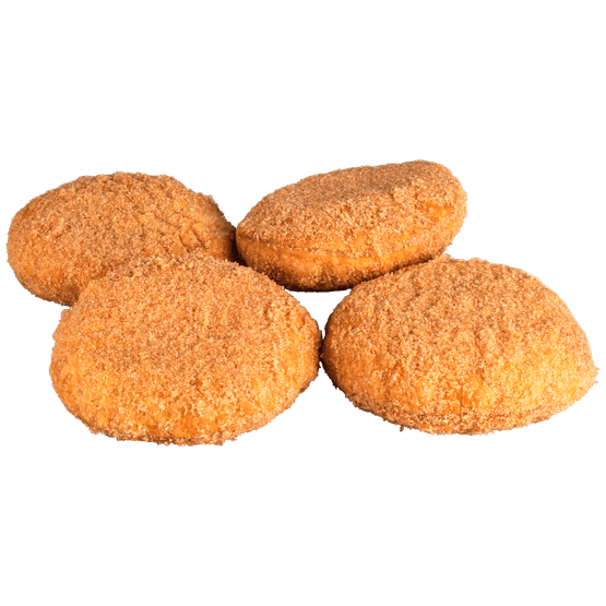 Foto van Vers Mini appelbeignets op witte achtergrond