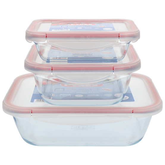 Foto van Pyrex ovenschaal met deksel 3.5l op witte achtergrond