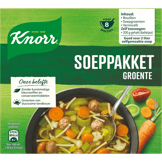 Foto van Knorr Soeppakket op witte achtergrond