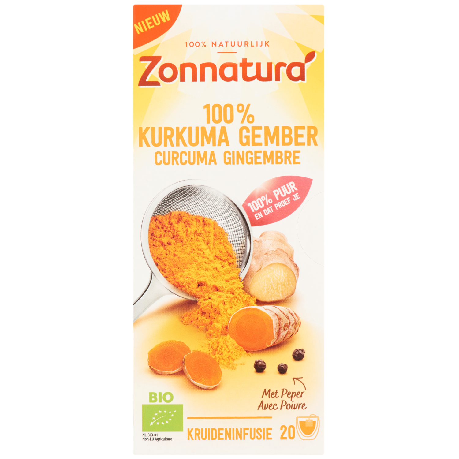 Zonnatura Biologische Thee 100% Kurkuma Gember Bestellen?