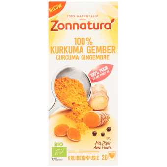 Zonnatura Biologische thee 100% kurkuma gember