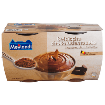 Meylan Chocolademousse met Belgische chocolade 4 stuks
