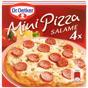 Dr. Oetker Mini pizza salame 4 stuks