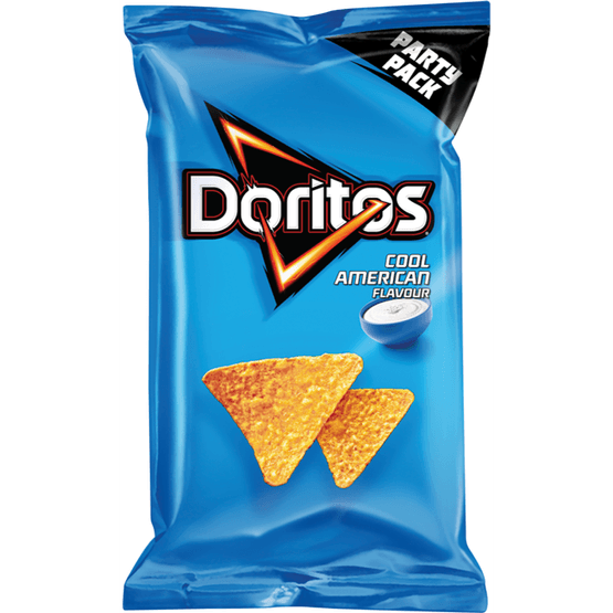 Foto van Doritos Tortilla chips cool american op witte achtergrond