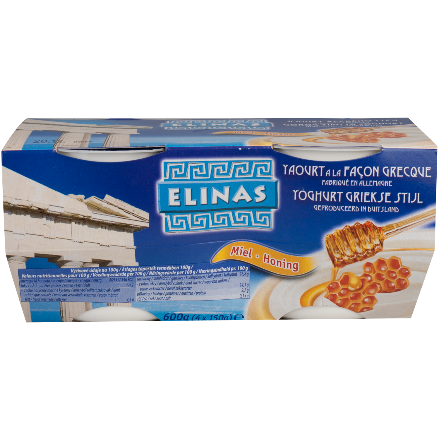 Elinas Yoghurt Griekse stijl honing 4 stuks bestellen?