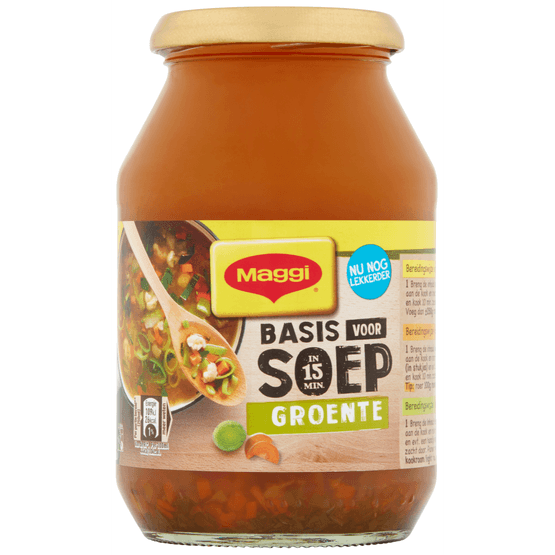 Foto van Maggi Basis groentesoep op witte achtergrond