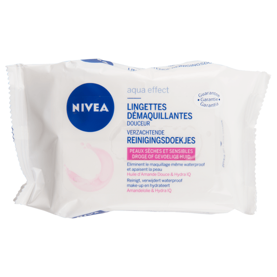 Foto van Nivea Reinigingsdoekjes droge huid op witte achtergrond