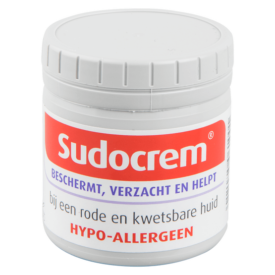 Foto van Sudocrem Crème hypo-allergeen op witte achtergrond