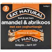 Eat Natural Amandel & abrikoos met een yoghurtlaagje 3 stuks