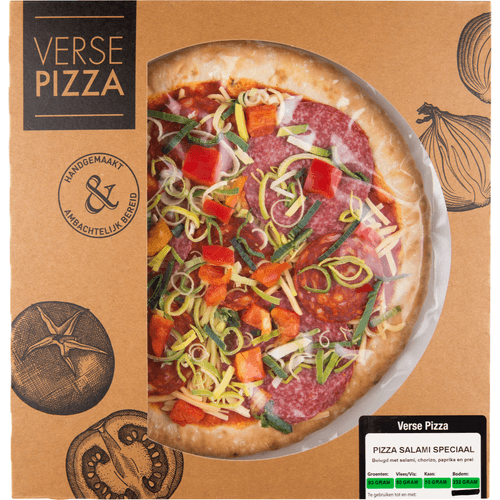 Verse pizza salami speciaal DekaMarkt