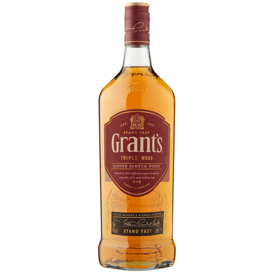 Foto van Grant's Whisky op witte achtergrond