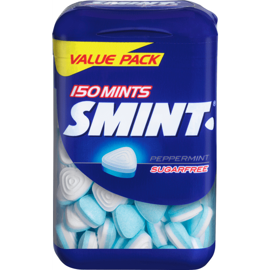 Foto van Smint Peppermint xl sugarfree value pack op witte achtergrond